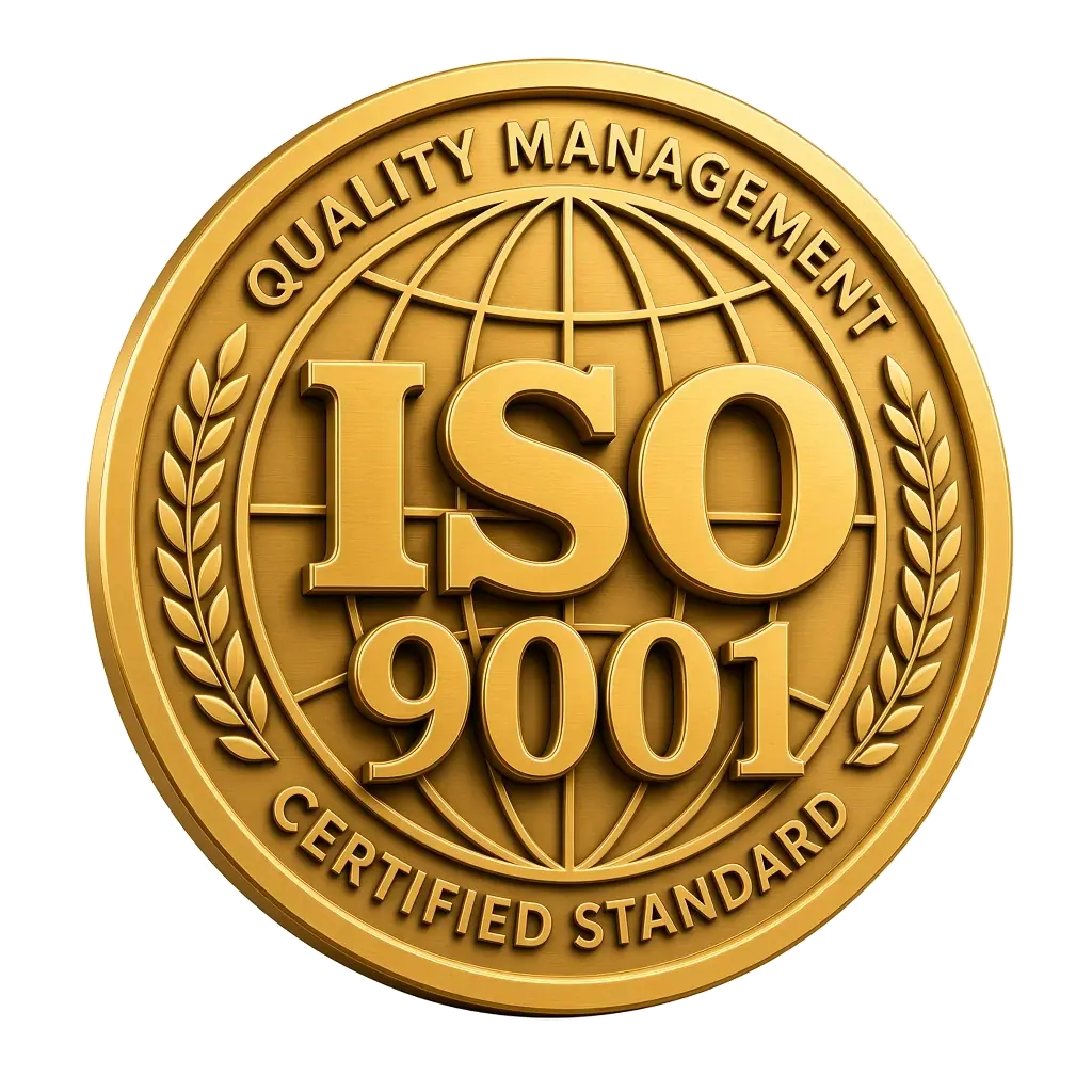 ISO 9001 quality management gold seal